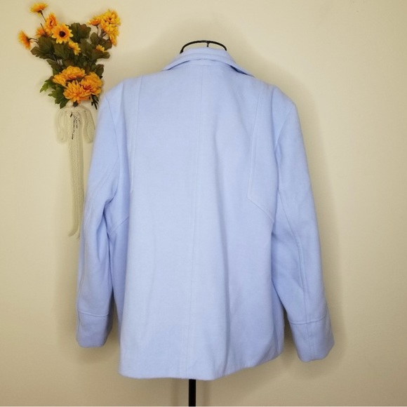 Chico’s 3 Jacket Womens Smooth Plush Fleece Coat Light Blue Open Front XL - Picture 6 of 8